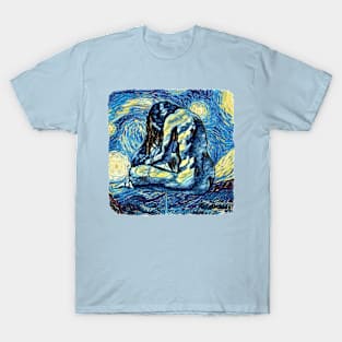 Lady on the Beach Van Gogh Style T-Shirt